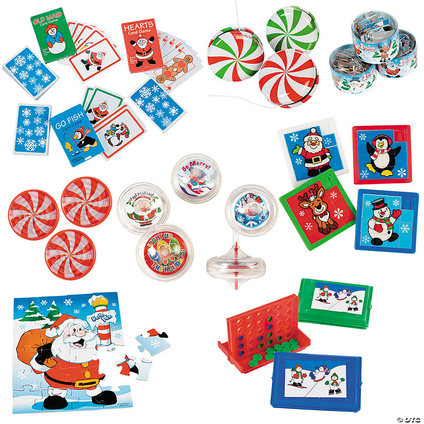 Bulk 96 Pc. Mini Holiday Fun & Games Kit Image