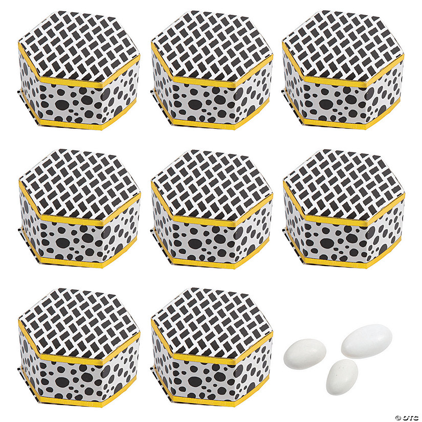 Bulk 96 Pc. Modern Mixed Pattern Hexagon Favor Boxes Image