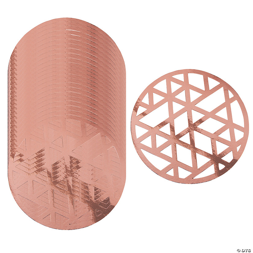 Bulk 96 Pc. Rose Gold Laser-Cut Charger Placemats Image