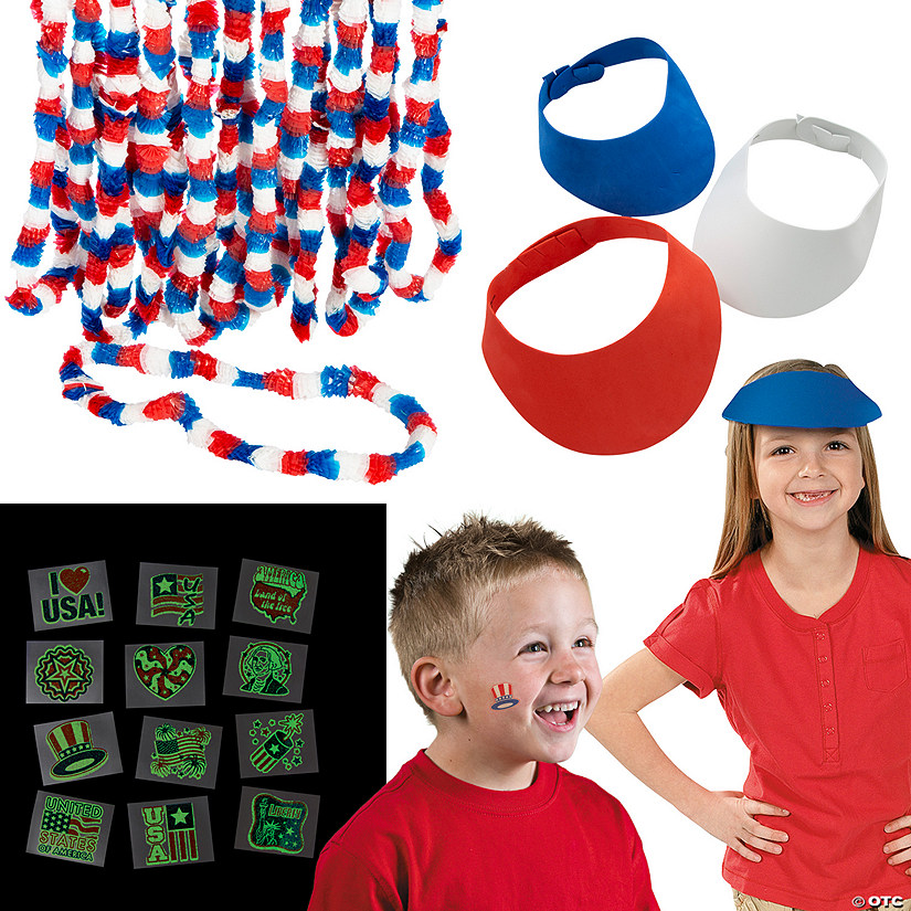 Bulk 96 Pc. Value Patriotic Parade Wearables Kit Image
