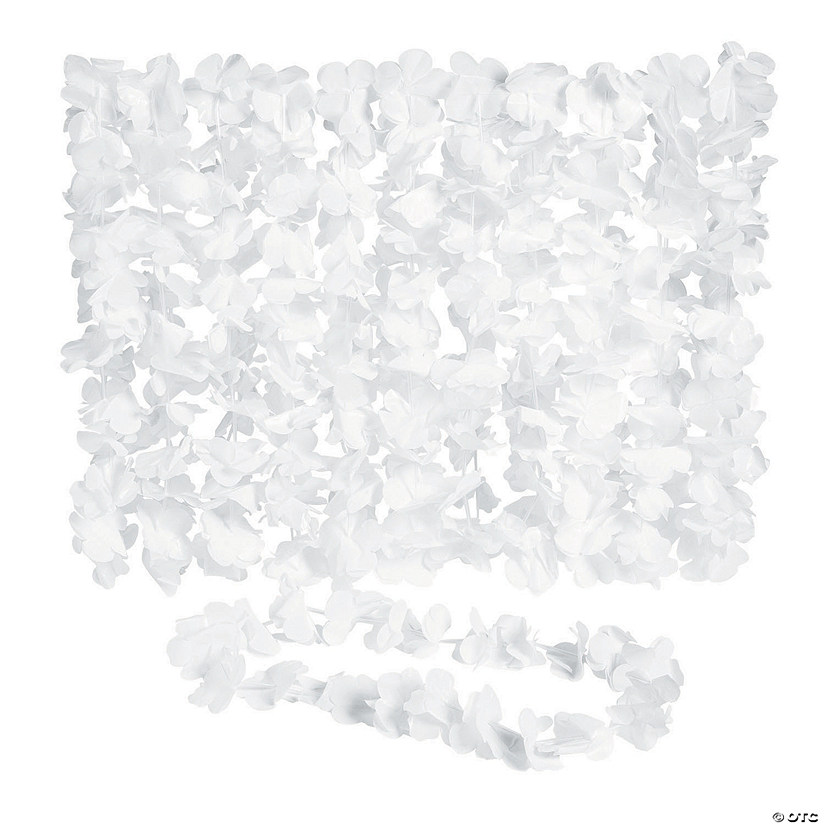 Bulk 96 Pc. White Flower Leis Image