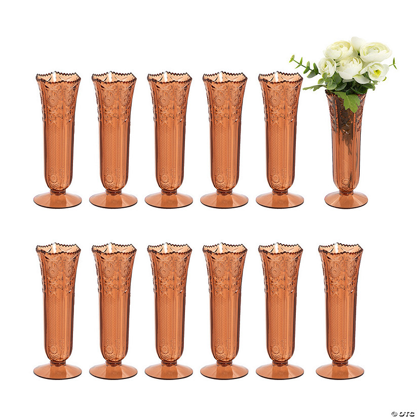 Bulk Amber Bud Vases - 24 Pc. Image