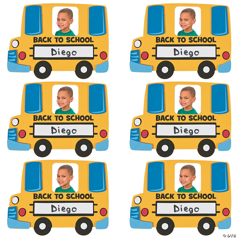 Bulk BacktoSchool Bus Picture Frame Craft Kit Makes 48
