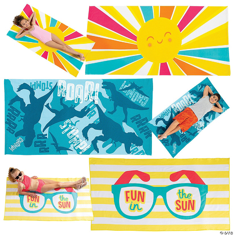 Bulk Beach Towels Kit 6 Pc. Oriental Trading