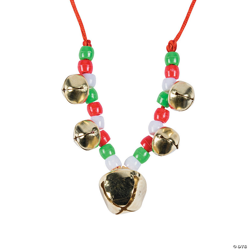 Bulk Beaded Jingle Bell Necklace Craft Kit - Makes 48 Image