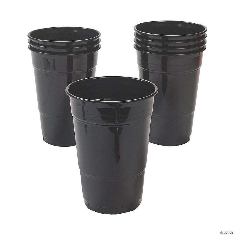 Bulk Black Velvet Plastic Cups 50 Ct.
