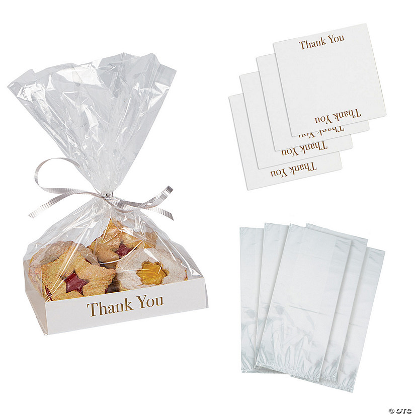 Bulk Cellophane Bags with Thank You Base Insert for 48 Image