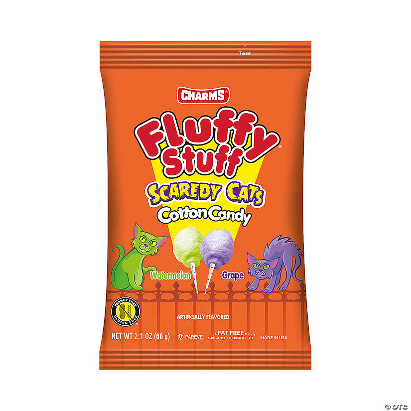 Bulk Charms<sup>&#174;</sup> Fluffy Stuff<sup>&#174; </sup>Scaredy Cats Cotton Candy - 24 Pc. Image