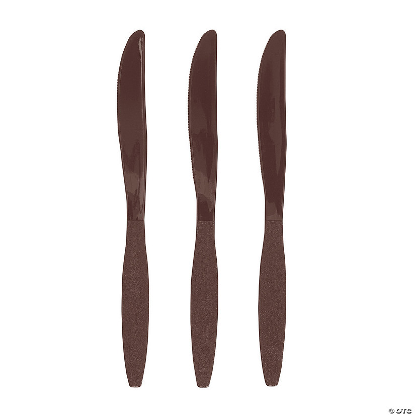 Bulk Chocolate Brown Plastic Knives 50 Ct. Oriental Trading