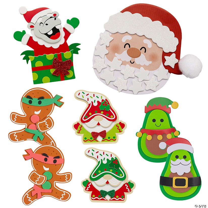 Bulk Christmas Cheery Craft Kit Assortment Makes 60