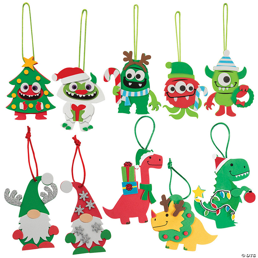 Bulk Christmas Creature Ornament Craft Kit Assortment Makes 48