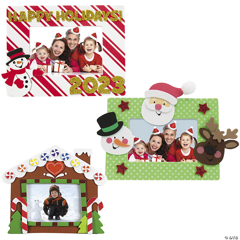 Bulk Christmas Picture Frame Magnet Craft Kit Assortment - Makes 144 Image