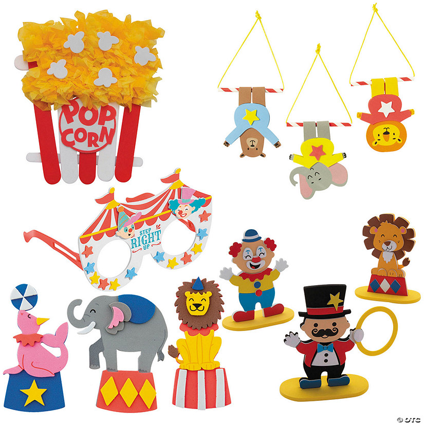 Bulk Circus Adventure Boredom Buster Craft Kit - Makes 60 Image