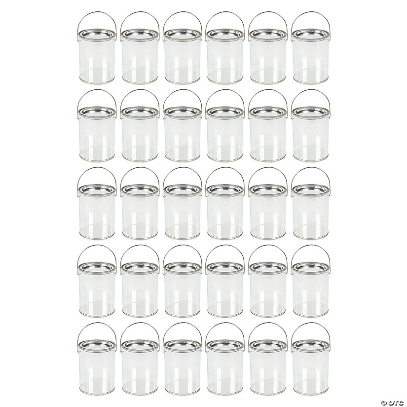 Bulk Clear Plastic Paint Bucket Containers - 30 Pc. Image
