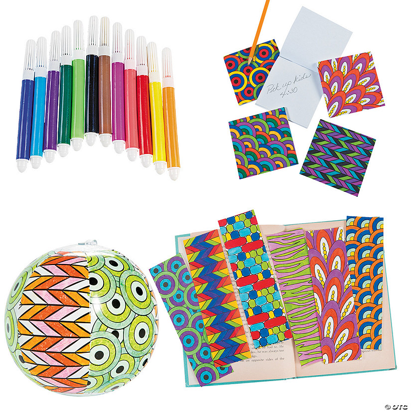 Bulk Color Your Own Doodle Craft Kit Assortment - Makes 72 Image