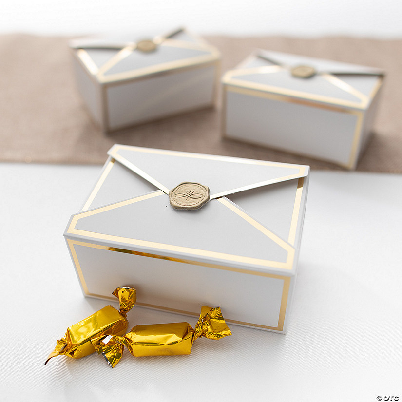 Bulk Envelope Favor Box with Wax Seal Stickers Kit - 66 Pc.