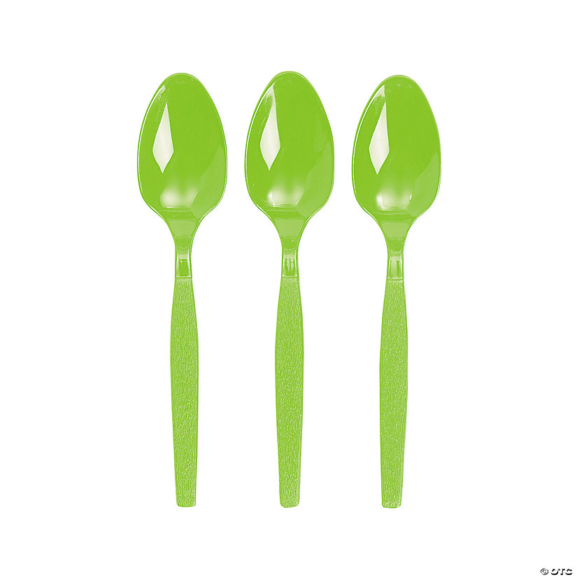 Bulk Fresh Lime Plastic Spoons - 50 Ct. Image