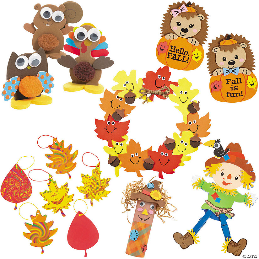 Bulk Fun Fall Harvest Craft Kit & Activity Assortment - Makes 84 Image