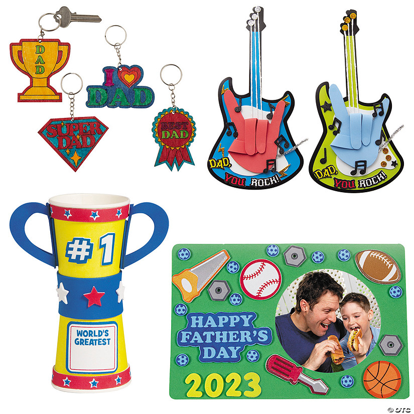 Bulk Fun Father's Day Craft Kit Assortment Makes 48