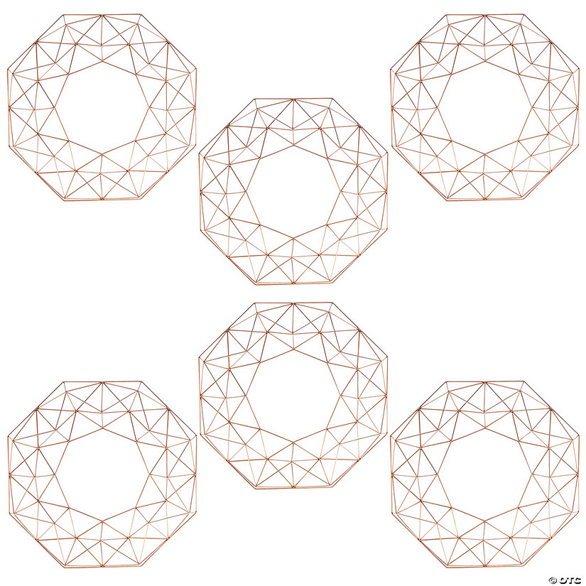 Bulk Gold Geometric Frame Centerpieces 6 Pc. Oriental Trading