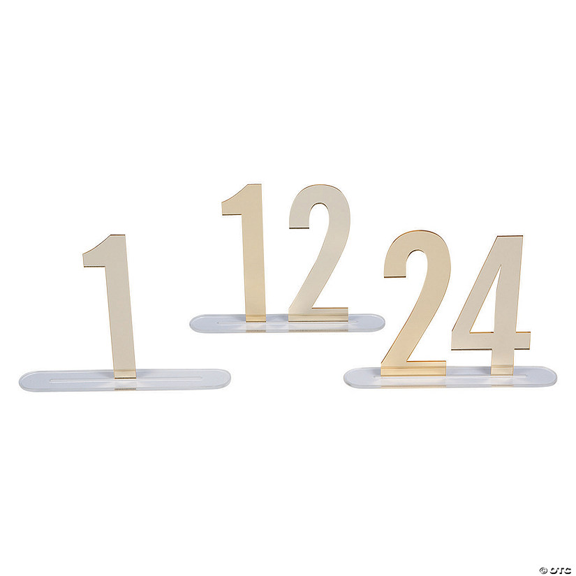 Bulk Gold Mirror Table Numbers 1-24 Image