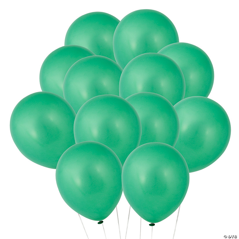 Bulk Green Metallic 11" Latex Balloons - 144 Pc. Image