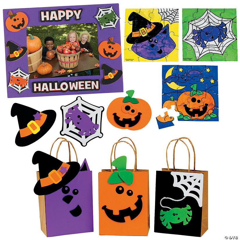 Bulk Halloween Friends Boo Bag & Craft Kit Assortment for 50 Image