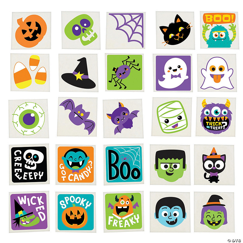 Bulk Halloween Temporary Tattoo Assortment 500 Pc.