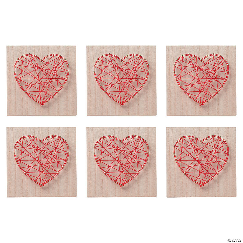 Bulk Heart String Art Craft - Makes 6 Image