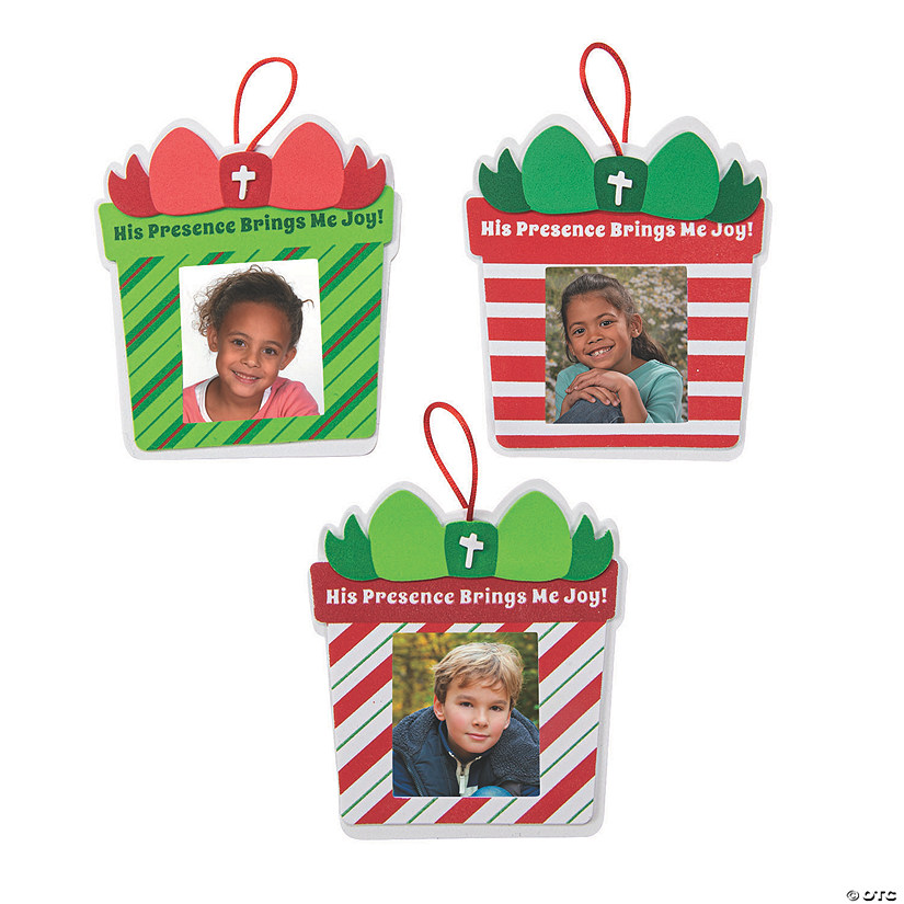 Bulk His Presence Brings Joy Picture Frame Christmas Ornament Craft Kit - Makes 48 Image
