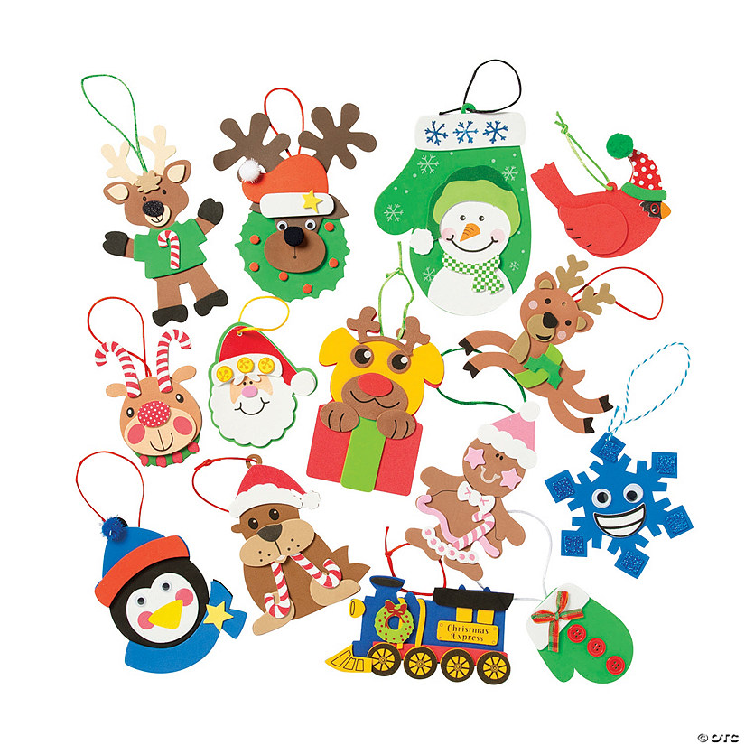 Bulk Holiday Ornament Craft Kit Assortment - 1008 Pc.