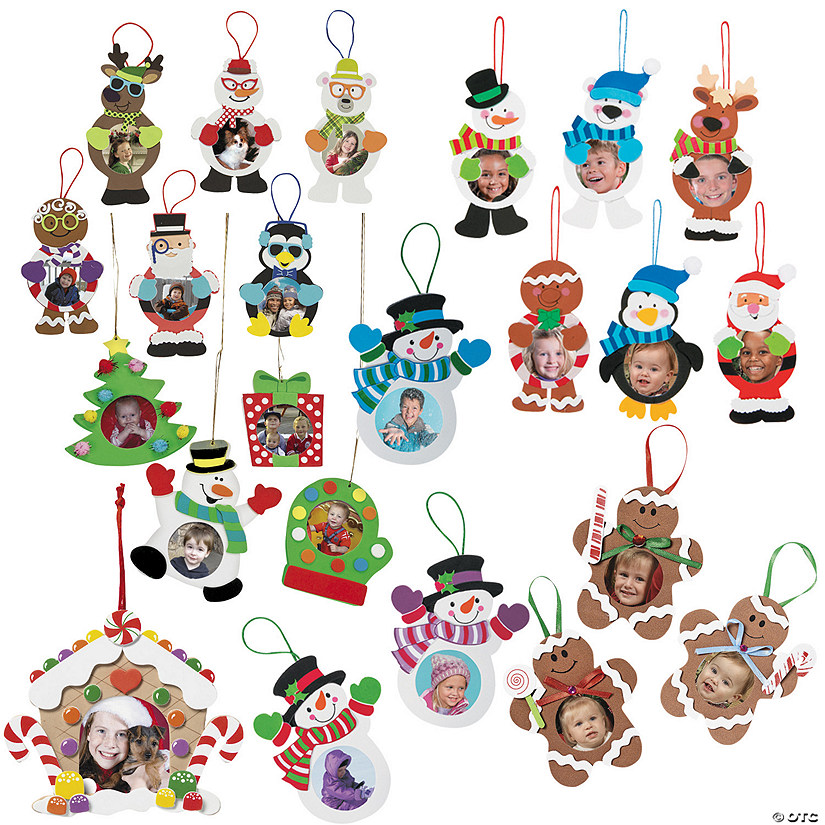 Bulk Holiday Picture Frame Ornament Craft Kit Assortment - Makes 504 Image