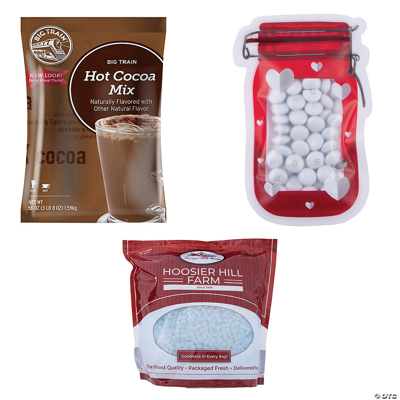 Bulk Hot Cocoa & Mini Marshmallow Kit with Resealable Treat Bags 38 Pc.