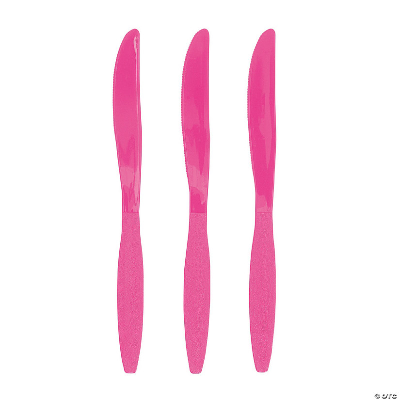 Bulk Hot Pink Plastic Knives 50 Ct. Oriental Trading