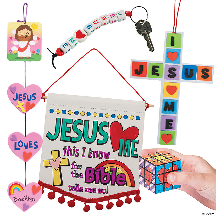 Bulk Jesus Loves Me Activity & Craft Kit Assortment - Makes 60 Image