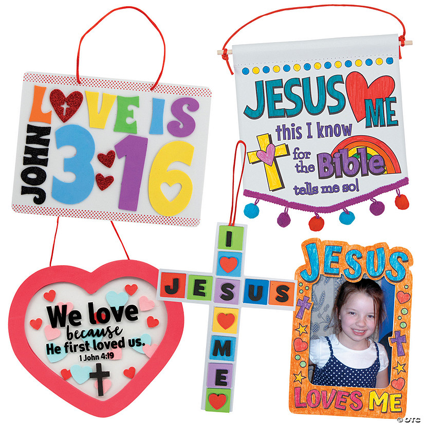 Bulk Jesus Loves Me Craft Kit Assortment - Makes 60 Image