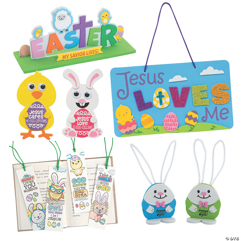 Bulk Jesus Loves You Easter Craft Kit Assortment - Makes 60 Image
