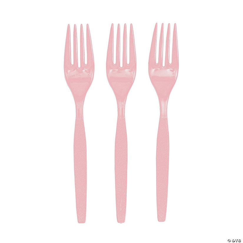 Bulk Light Pink Plastic Forks 50 Ct. Oriental Trading