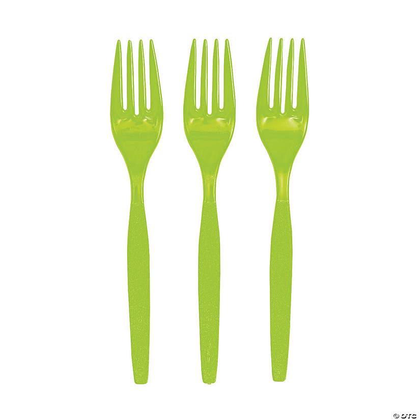 Bulk Lime Green Plastic Forks 50 Ct. Oriental Trading