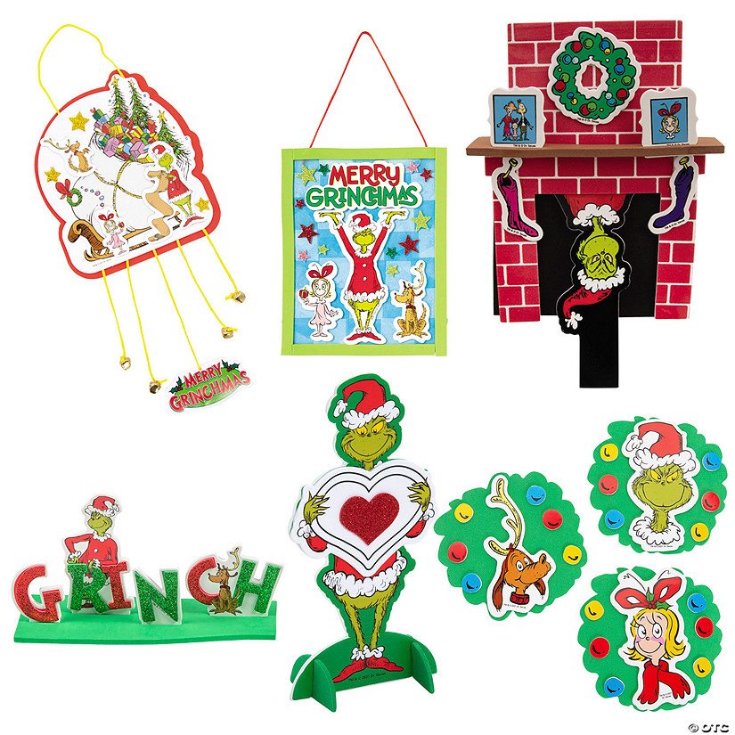 Bulk Makes 144 Dr. Seuss&#8482; The Grinch Christmas Craft Kit Assortment Image
