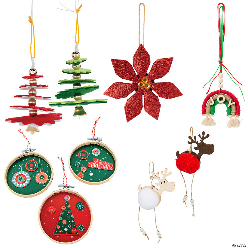 Bulk Makes 48 Christmas Tree Ornament Craft Kit Assortment Image