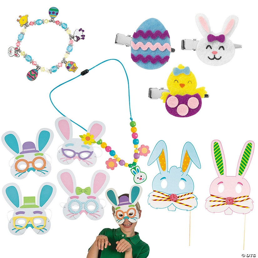 Bulk Makes 60 Easter Wearables Craft Kit Assortment Image