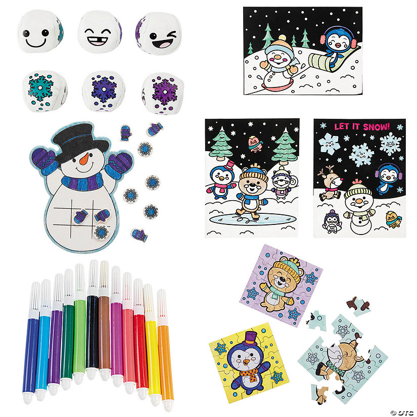 Bulk Makes 98 Color Your Own Winter Craft Kit Assortment Image