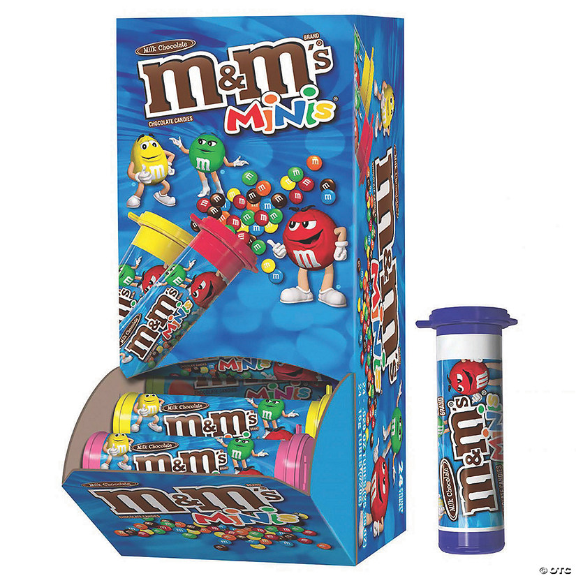 Bulk M&M&#8217;S MINIS Milk Chocolate Candy, 1.08-Ounce Tubes (Pack of 24), 2 pack Image
