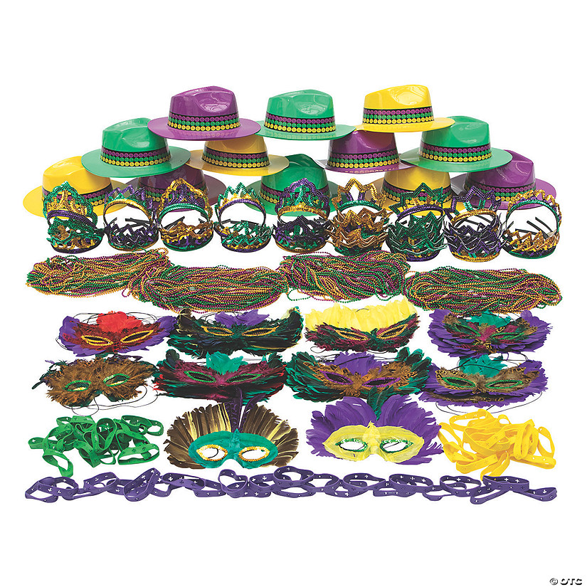 Bulk Mardi Gras Bead And Accessory Kit 506 Pc Oriental Trading 