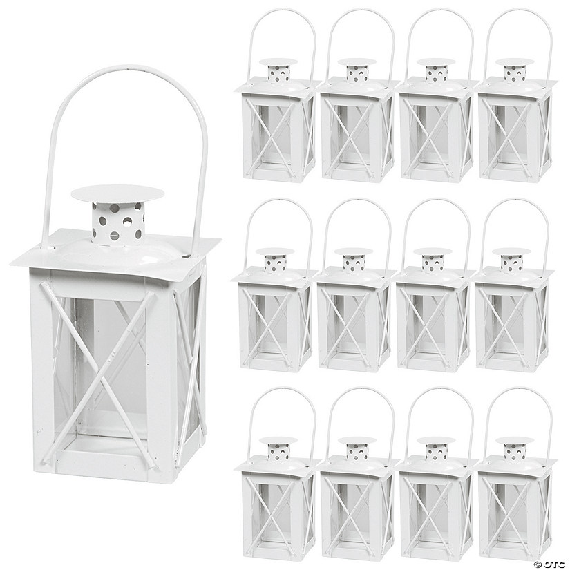 Bulk Mini White Lanterns 12 Pc. Oriental Trading