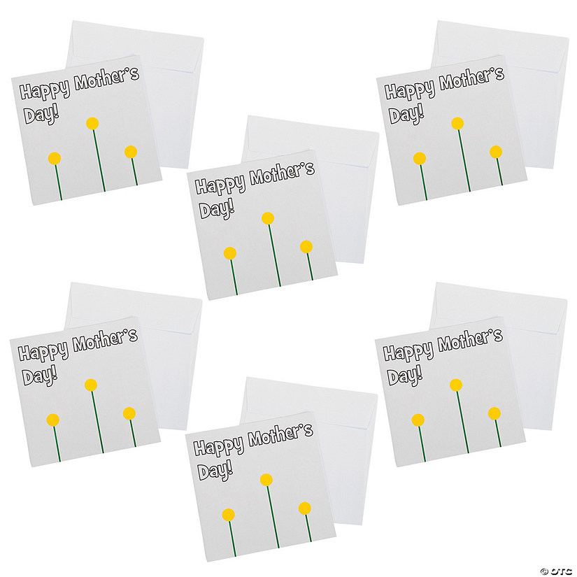 Bulk Mother&#8217;s Day Thumbprint Cards Craft Kit - Makes 48 Image