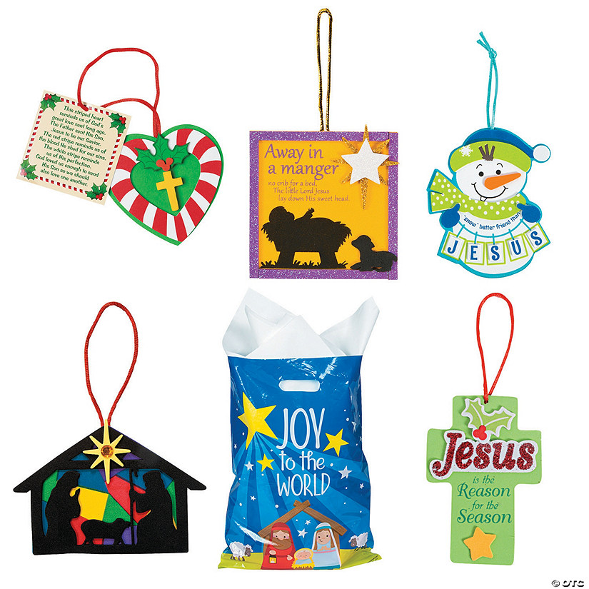 Bulk Nativity Christmas Ornament Craft Kits with Bags for 48 Image