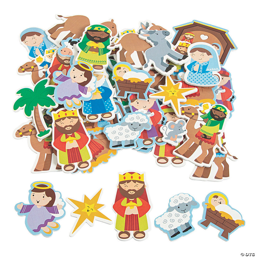 Bulk Nativity SelfAdhesive Foam Shapes 300 Pc.