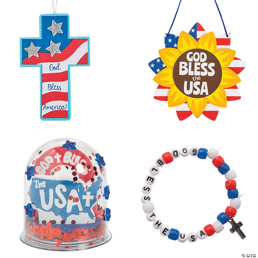 Bulk Patriotic God Bless America Craft Kit Assortment - Makes 48 Image
